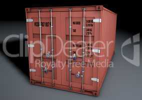 Red ISO Sea Container