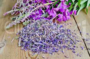 herbal tea from fireweed dry and fresh