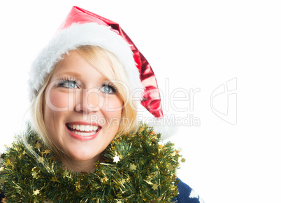 lächelnde weihnachtsfrau