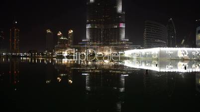 The view on Burj Khalifa and man-made lake
