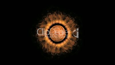 Abstract Rotating Orange Object on Black