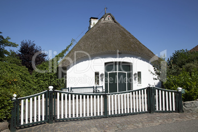 Reetdachhaus in Sieseby, Schleswig-Holstein,Deutschland