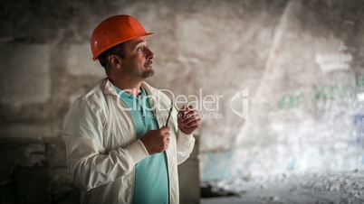 The Engineer Is Inspecting Facility Of The Construction 1