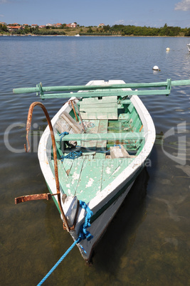 boot bei nin, kroatien