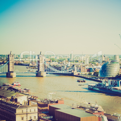 vintage look tower bridge london