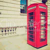 vintage look london telephone box