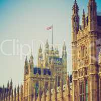 vintage look houses of parliament london