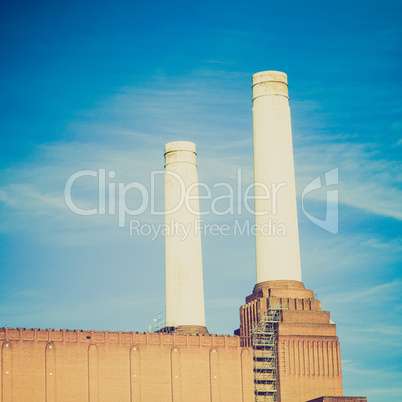 vintage look battersea powerstation london