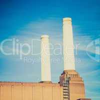 vintage look battersea powerstation london