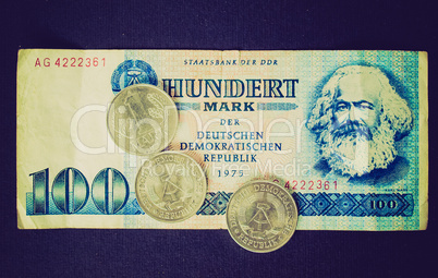 retro look ddr banknote