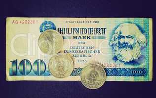 retro look ddr banknote