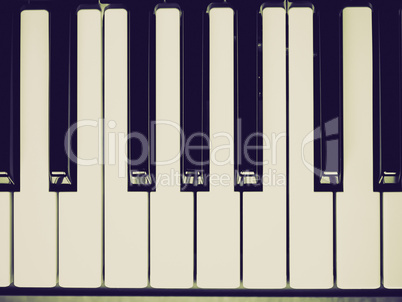 retro look music keyboard