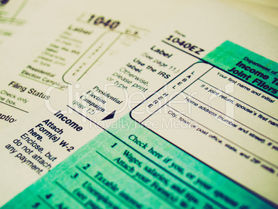 retro look tax forms