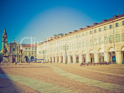 retro look piazza san carlo, turin