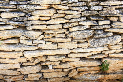 Stone wall in the south of France
