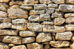 Stone wall in the south of France