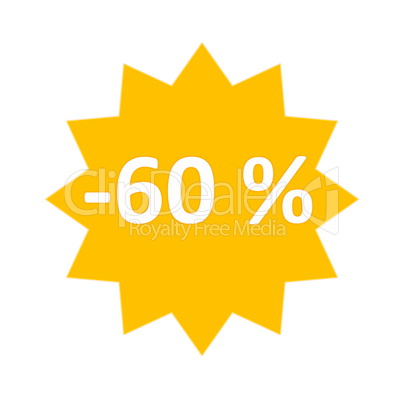 60 percent sale icon