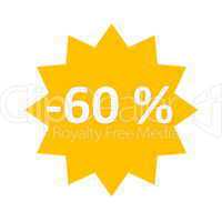 60 percent sale icon