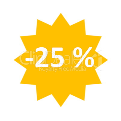 25 percent sale icon