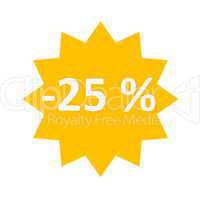 25 percent sale icon