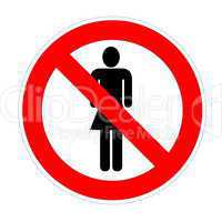 No trespassing sign females