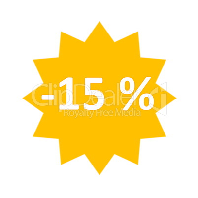 15 percent sale icon