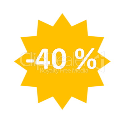 40 percent sale icon