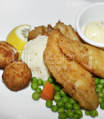 Fried Fish Ahd Scallops