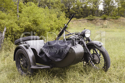 motorbike with a machine gun