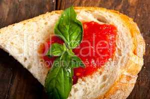 italian fresh tomato and basil bruschetta