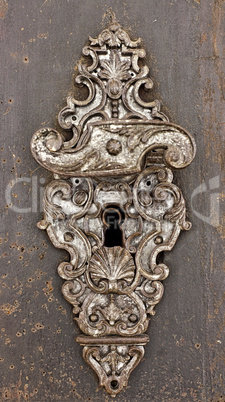 Wonderful ornamented old door handle