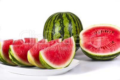 Melone auf Teller
