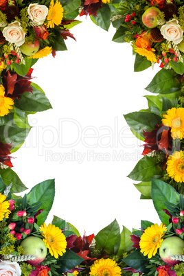 Flower Frame isolated on white