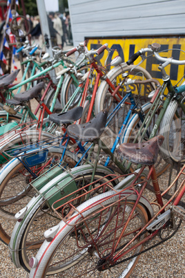 row of bicycles in a cycle rack