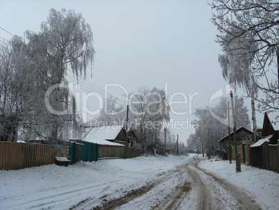 winte rural landscape