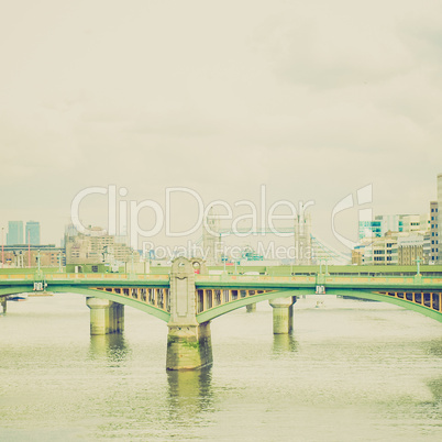 vintage look river thames london