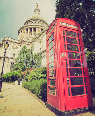 vintage look london telephone box