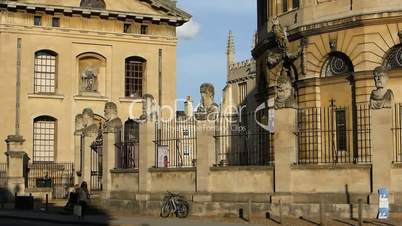Clarendon, pan from street to roof, Oxford, UK(OXFORD Clarendon Building--1)