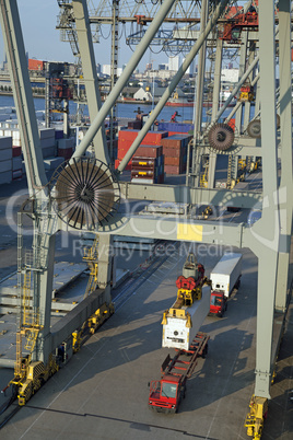Containerterminal in Rotterdam, Niederlande