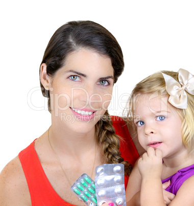 portrait of happy young mother with her daughter