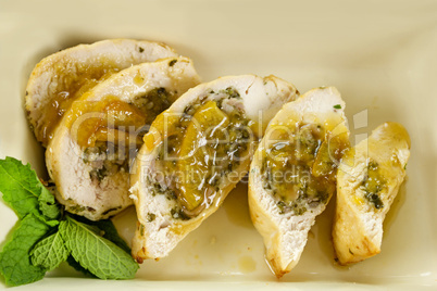 Sliced Stuffed Chicken