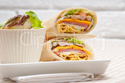 club sandwich pita bread laufrolle