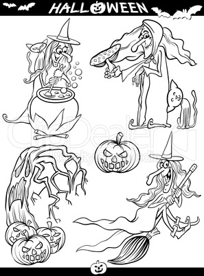 halloween cartoon themes for coloring book