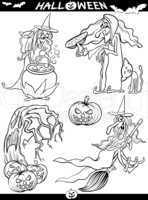 halloween cartoon themes for coloring book