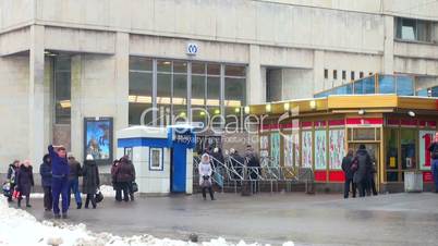 People at metro station