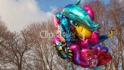 balloons on a wind