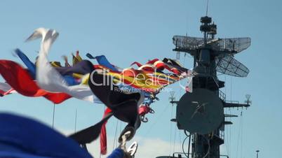 sailor with signal flags