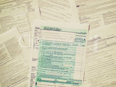 retro look tax forms