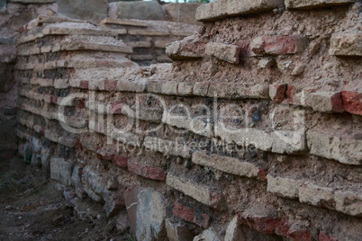 the ancient wall that archaeologists have found.