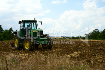 tractor working on the field